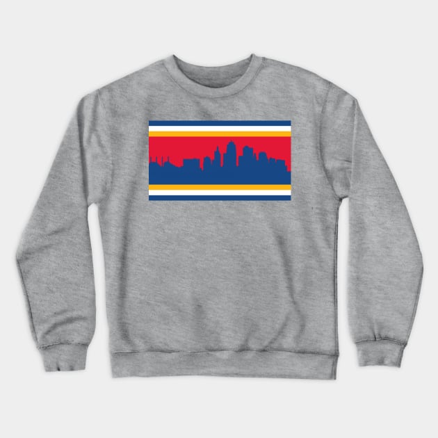 Kansas City Skyline Crewneck Sweatshirt by Squam8